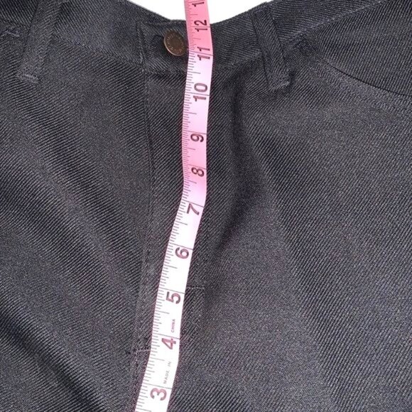 Wrangler Mens Black Dress Pants 35x32 Flat Front Pockets 100% Polyester Durable - Picture 7 of 9